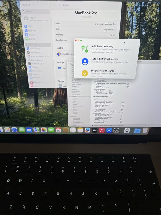 Macbook Pro 16, M1 Max, 1 Tera, 64 GB, Baterie 100% Nou 28 cicluri
