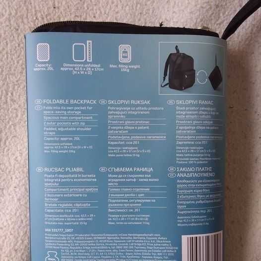 Rucsac,geantă pliabila 2 modele(capacitate 20l,25l,noi),nou
