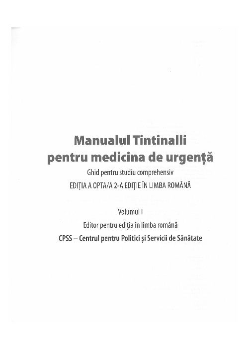 Manualul Tintinalli pentru medicina de urgenta, vol. I si II
