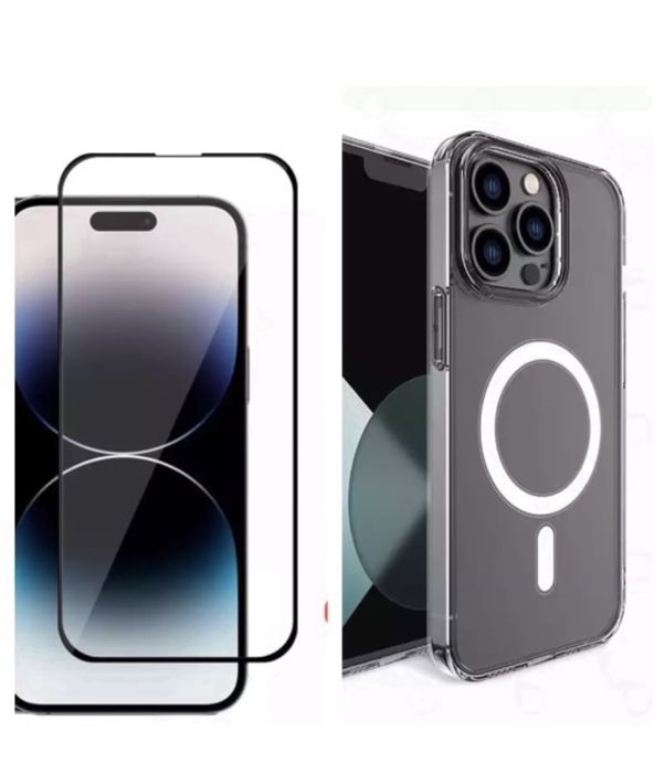 Iphone 14/15/16E/17 PLUS PRO MAX Husa AirBag Magnet si Folie Sticla
