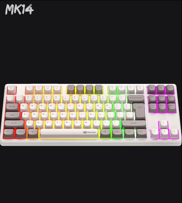 Беспроводная механическая клавиатура MK14  black and white