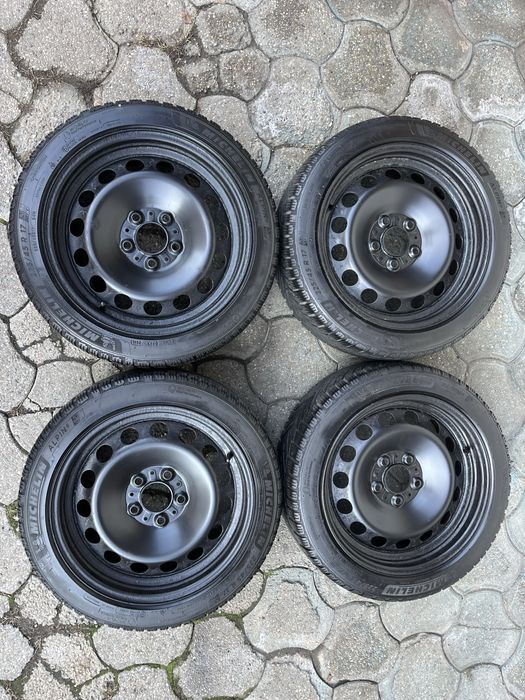 Jante 5x120mm, anvelope iarna 225/45 R17, BMW E46 E90 E91 E81 F20 F30