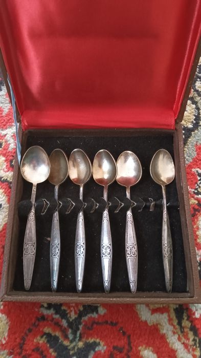 Посуда. Чайные мельхиоровые ложки набор. СССР.