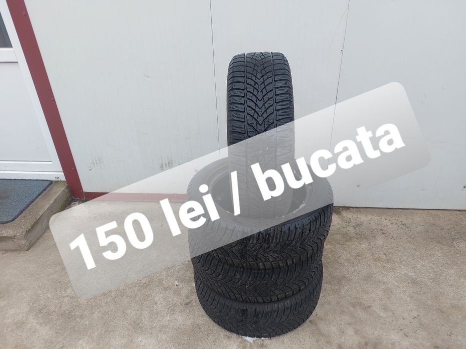 150 lei bucata! Set anvelope M+S/IARNA 205 55 16 Dunlop! 7 mm
