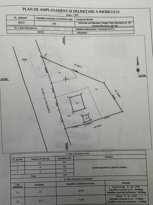 Vand casa batraneasca cu teren Valea Miroslavei