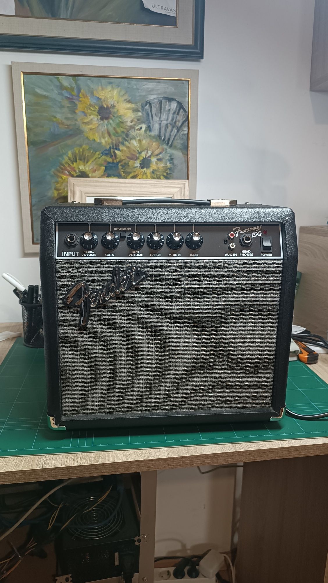 Усилвател за китара Fender Frontman 15G + оригинално захранване