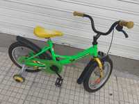 Детско колело 16 цола с помощни колела с контра