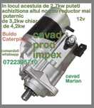 Electromotor budo CATERPILLAR nou cu reductor de 3,2-4,2kw mare putere
