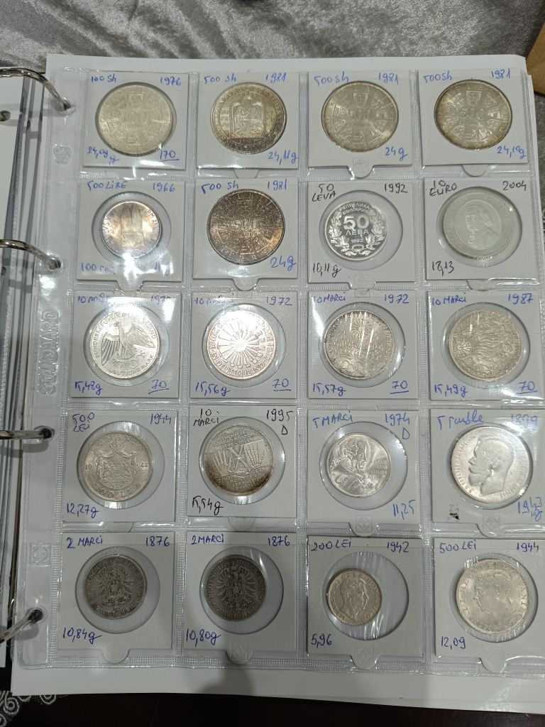 Monede argint  diferite tari