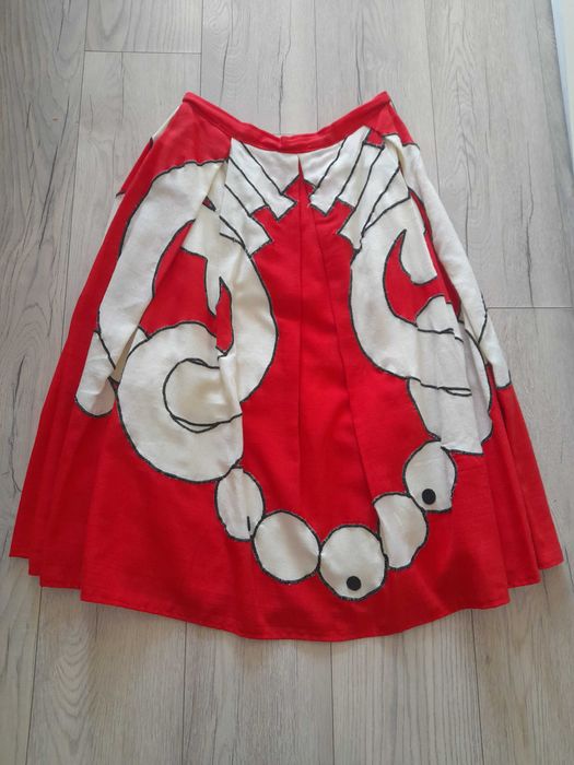 Fusta lunga din stofa de lana