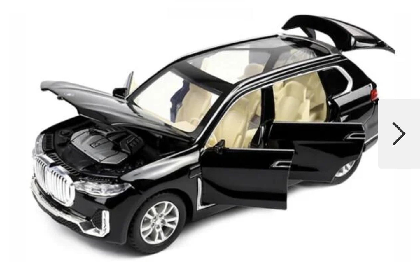 Машинка BMW X7 игрушка металлическая моделька 1:24 Черная...
Подробнее