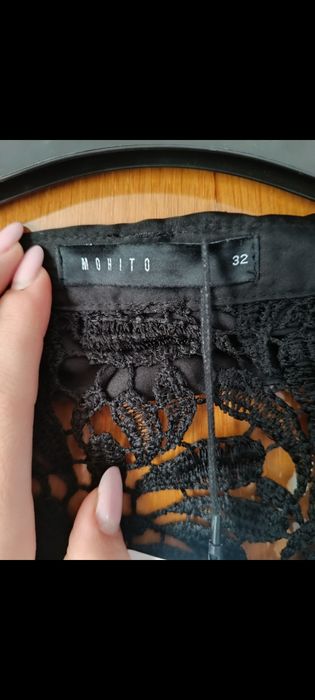 Set negru 2 piese - rochie tip maieu & kimono din dantelă/flanea fină