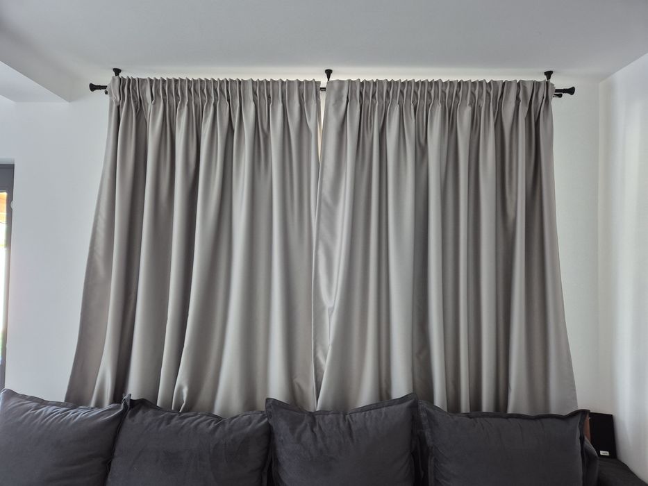Draperie simpla gri deschis blackout NOUA