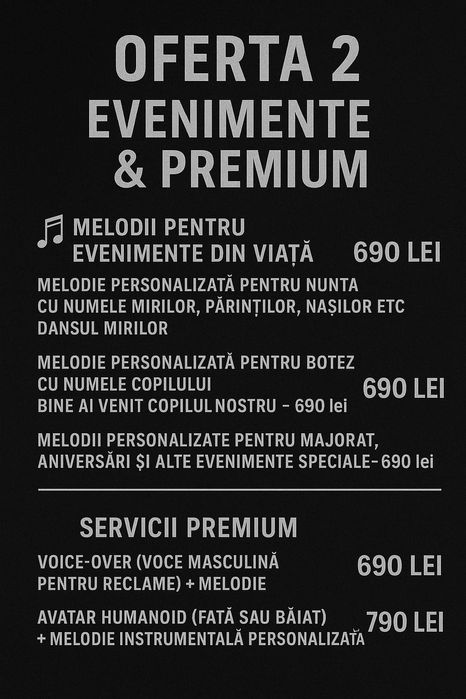 BACIO MUSIC - OFERTE de Muzica personalizata pentru oricine