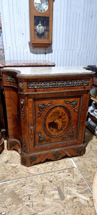 Comoda Servanta Bronz Intarsie Marmura Lemn Masiv