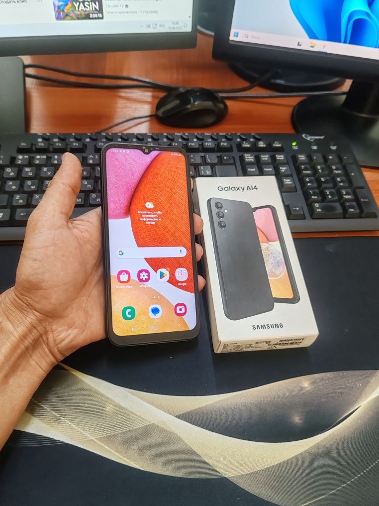 Samsung A14 64gb(2023)ideal ochilmagan usta kurmagan aybi yuq