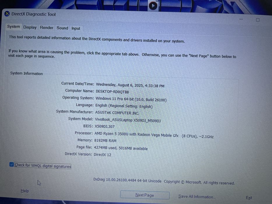 Laptop asus vivobook