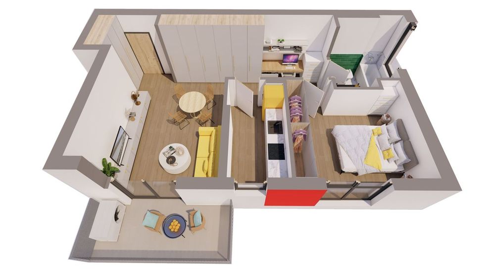 Comision 0%,  Apartament cu 2 camere LA CHEIE cu chirias inclus