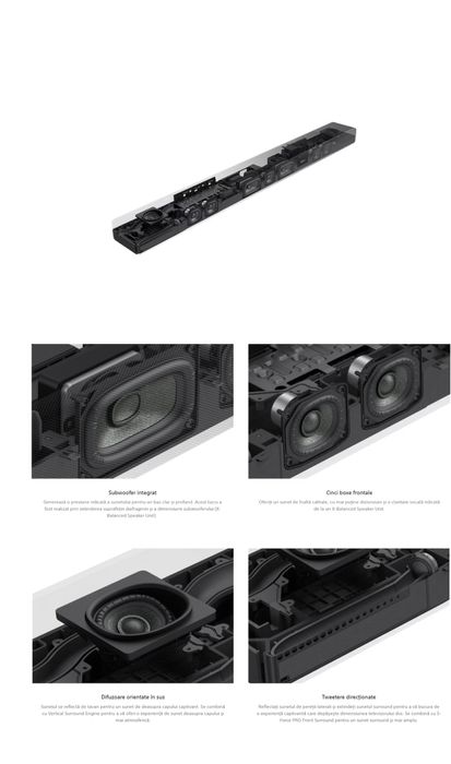 Sistem audio premium SONY (Soundbar HT-A7000 si Subwoofer SA-SW3)