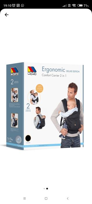 Marsupiu Molto Multipositions Comfort 3 in 1