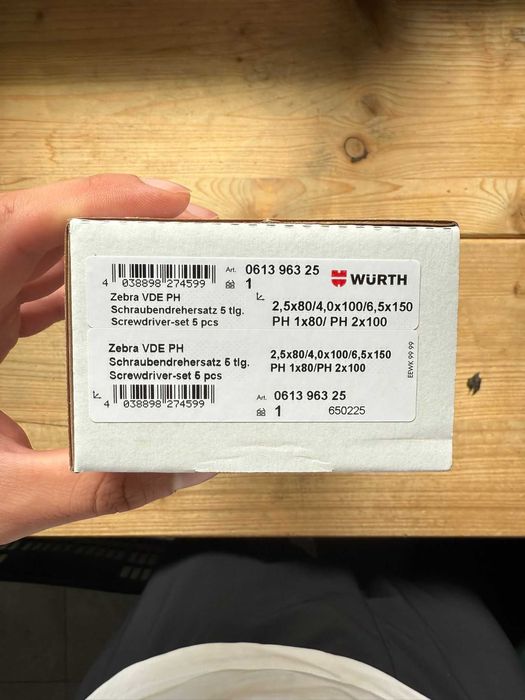 Set 6 surubelnite izolate Wurth VDE 1000V, capete PH1, PH2