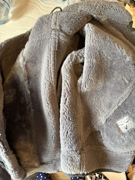 Cojoc shearling vintage xxl geaca barbati blana naturala oaie piele