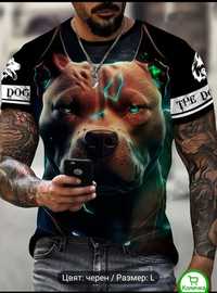 Мъжка тениска  с изображение куче