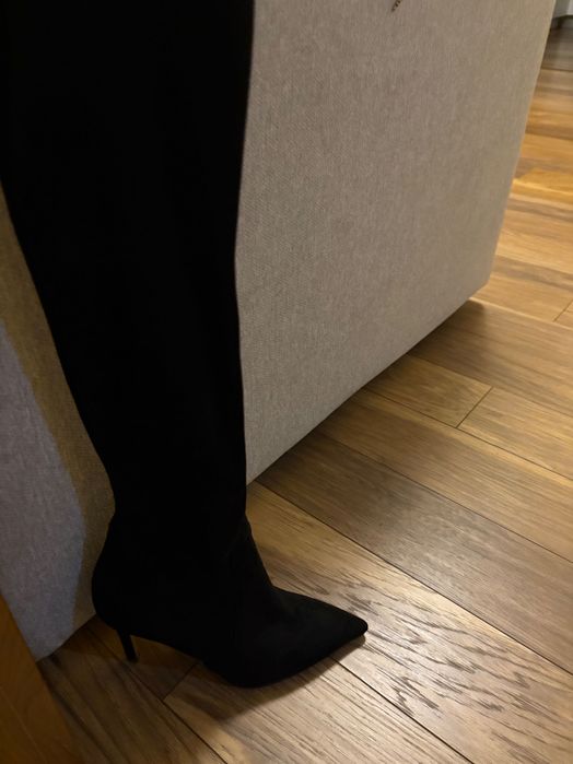 Ботуши чизми,естествен велур