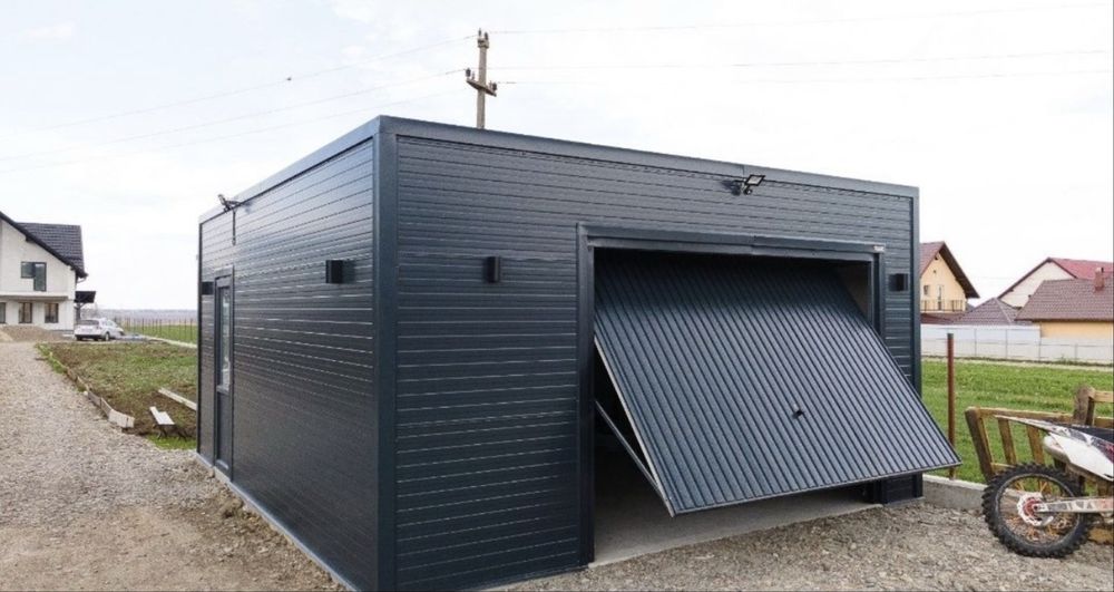 Garaje auto pe structura metalica la comanda