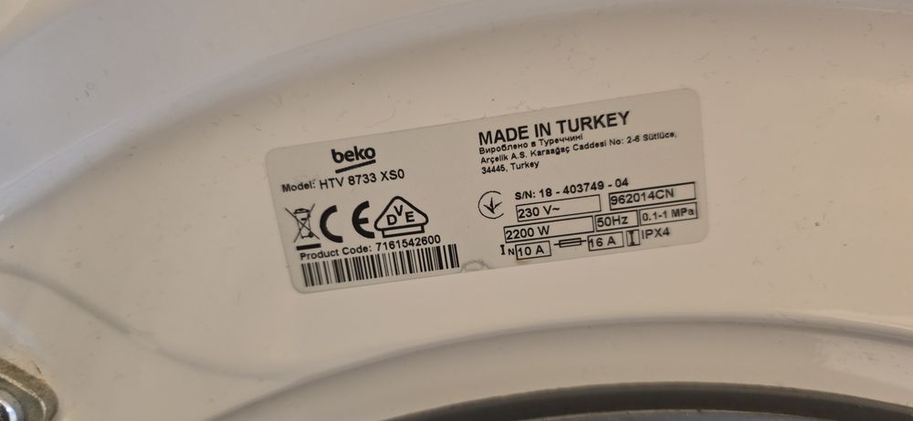 Masina spălat cu uscător Beko