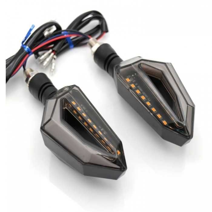 Комплект мигачи Automat, Диодни светлини, 2бр, 2066, Черен