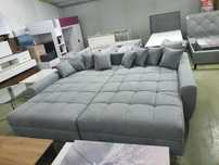 Canapea-pat modulară, 280x220 cm, ideală pentru filme cu perne incluse