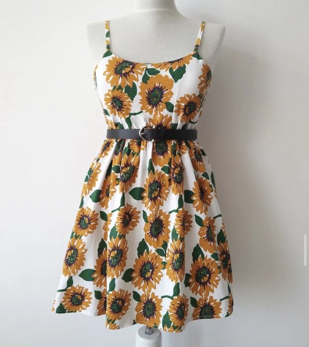Rochie de vanzare de vară cu floarea soarelui XS