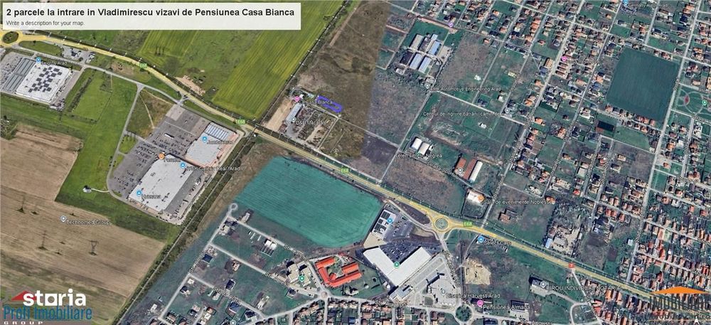 2 parcele pt.casa de 1.230mp aproape de Jumbo, vivazi de Pensiune