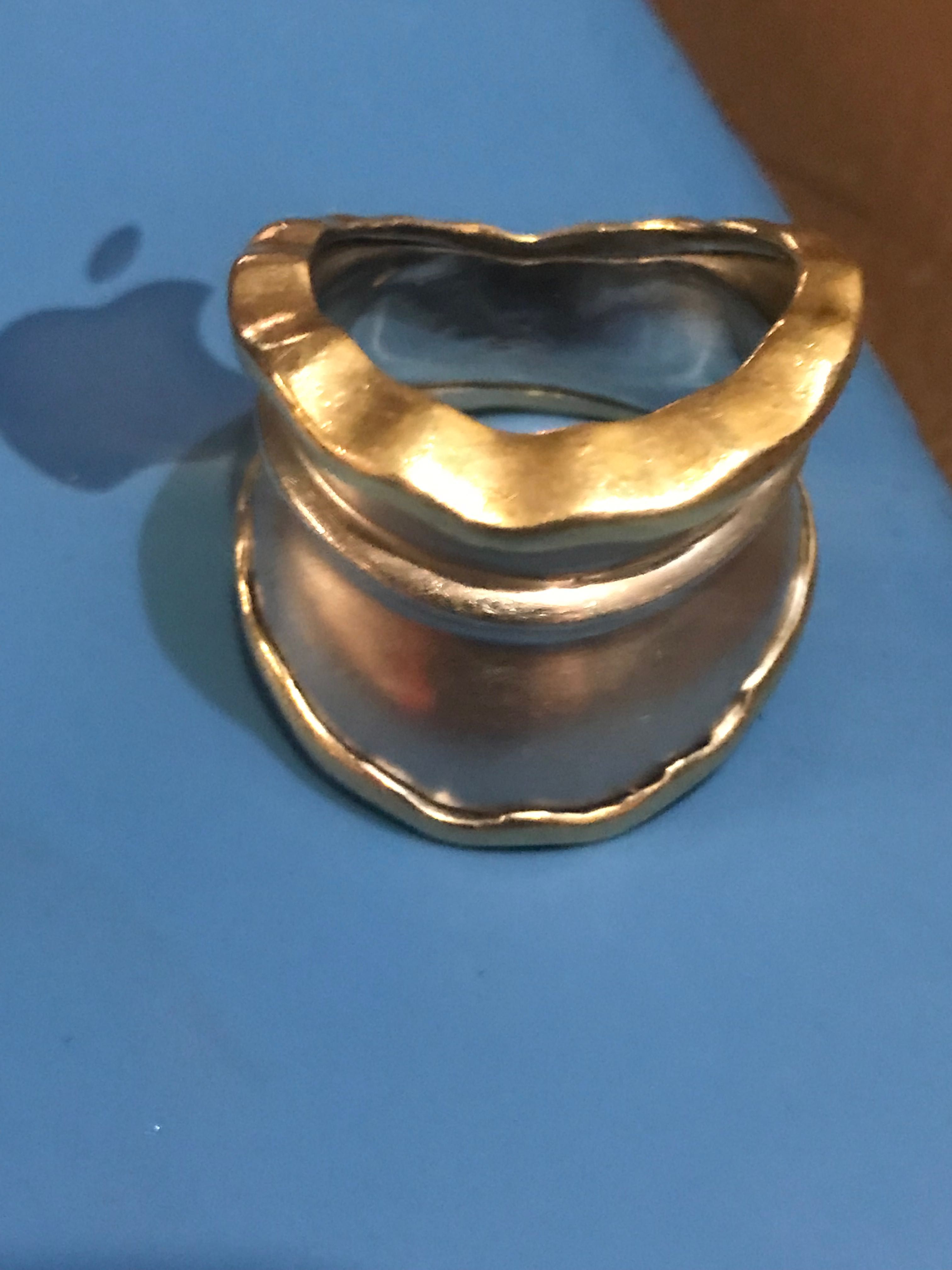 Кольцо белое золото 585 проба 14 карат  матовое 13,8 универсально