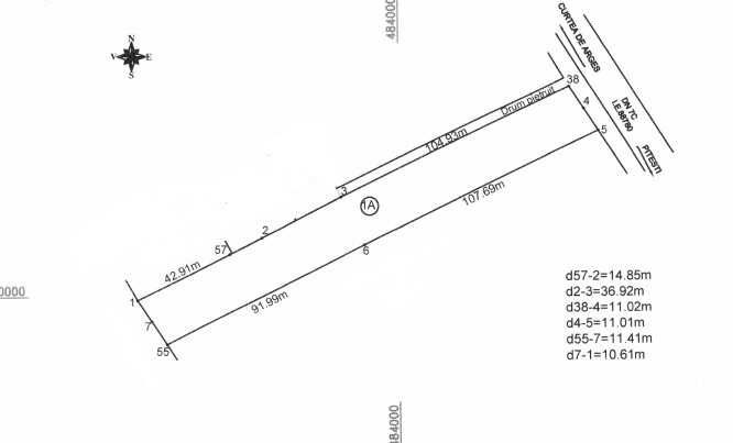 Vand 4352 mp teren in Bascov cu deschidere 22m la DN7C