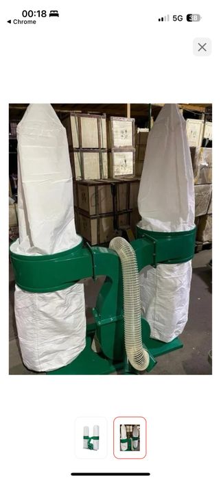 Стужкоотсос двойной 380 вольт. со шлангами. Опилкасборник.