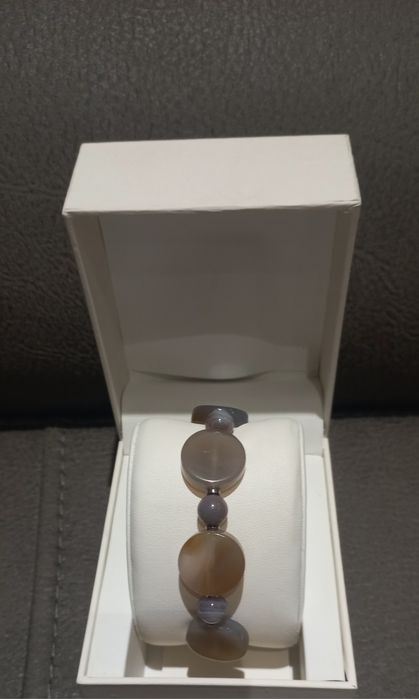 Браслеты с бусиной дзи и с природными камнями