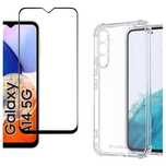 Husa Silicon Spate Plexi Anti Soc+Folie Sticla Samsung A14 A54 A34 A16