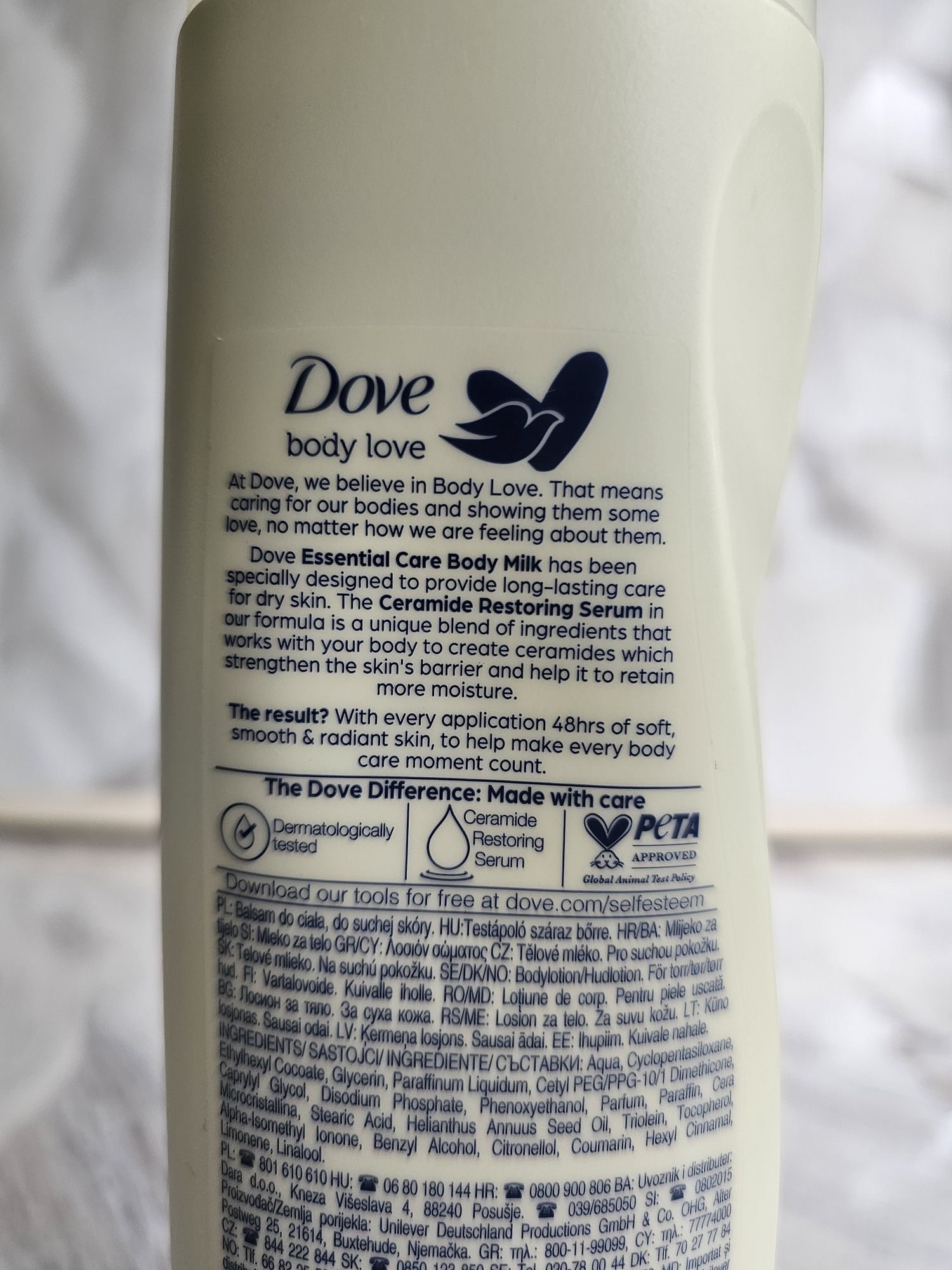 Loțiune corp Dove Essential Care 500 ml - Nou sigilat