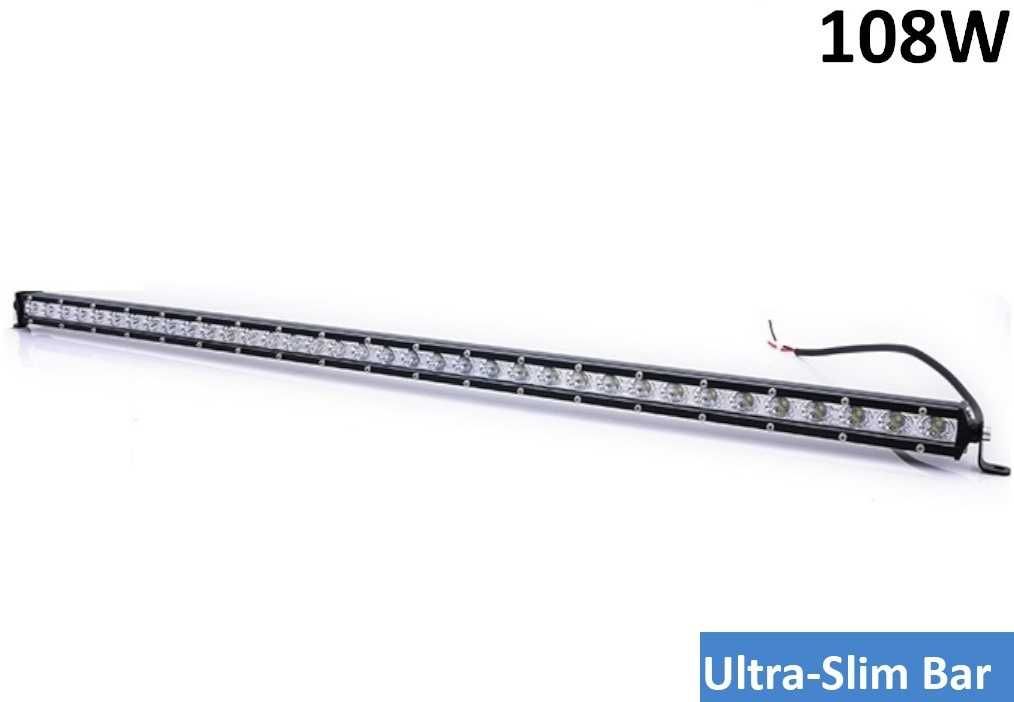 Слим Мощен Лед LED бар едноредов слим Диоден Бар Прожектор 12-24V