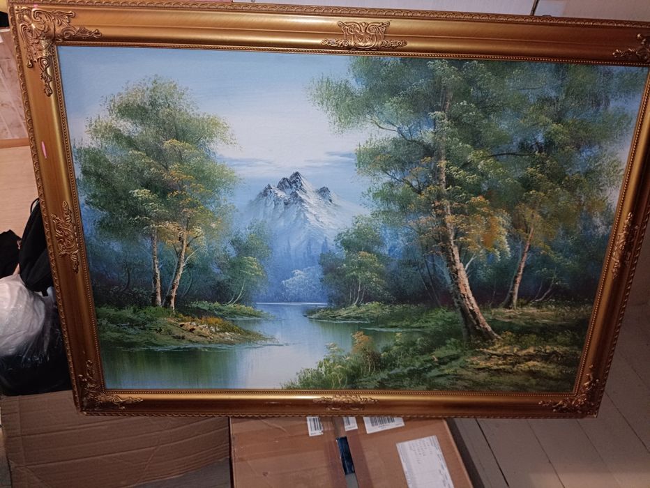Картина маслом на полотне с рамой