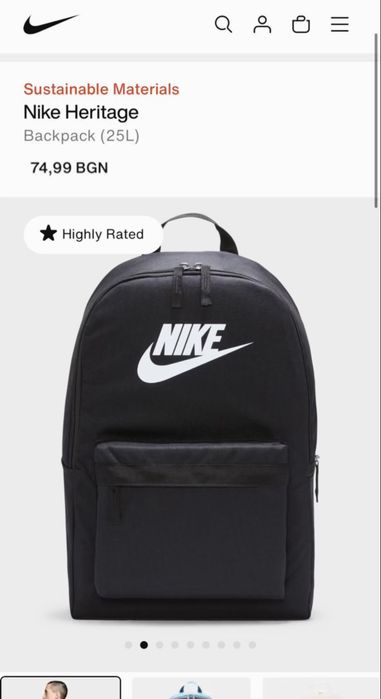 Оригинална Nike черна раница