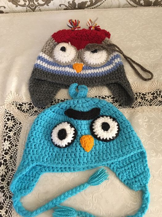 Вязанные детские шапочки