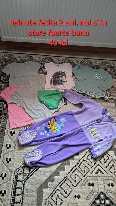 Hainute fetita 2 ani,noi si in stare foarte buna, jucarii baietel