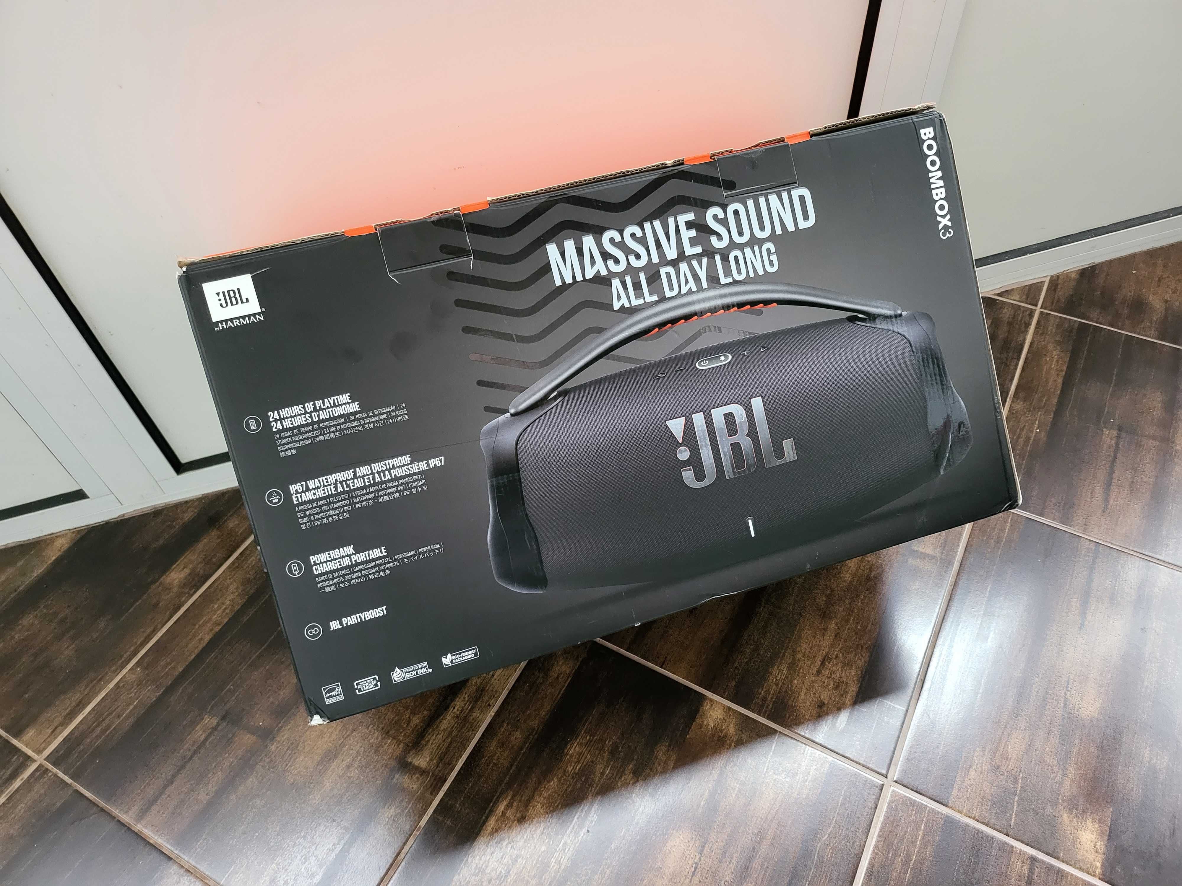 JBL BoomBox 3 Портативна тонколона. Чисто нова.