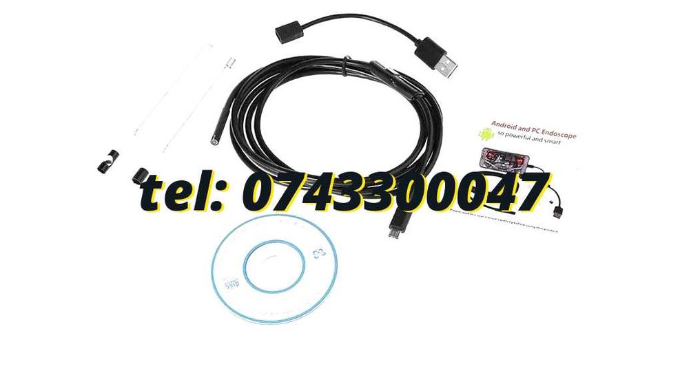 Camera Endoscopica Inspectie Auto  6leduri Hd720p  2m