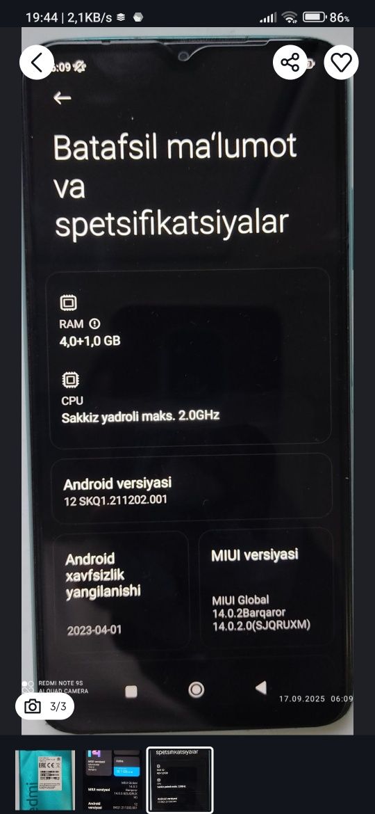 Redmi 9t obmen bor