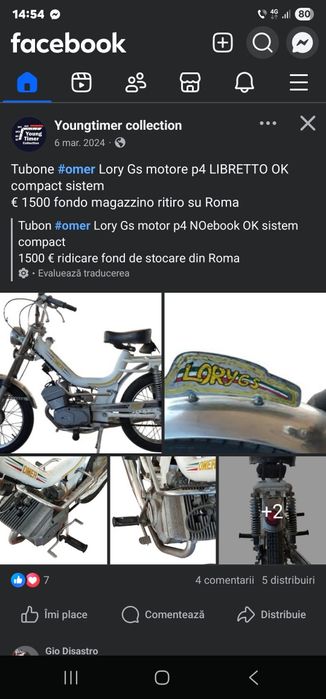 Vând moped Omer Lory