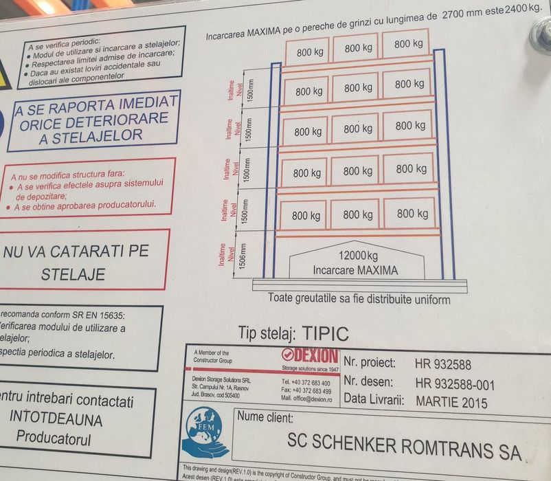 Rafturi metalice de vânzare producător Dexion